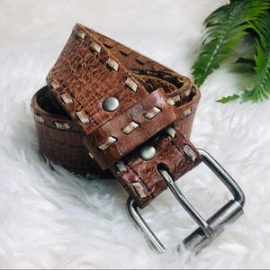 Beautiful brown genuine leather belt 32-36